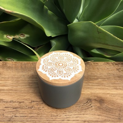 Grey Mandala Canister