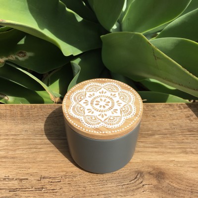 Grey Mandala Canister II