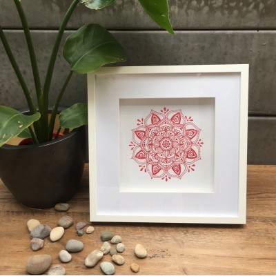 Red Orange Medium Mandala