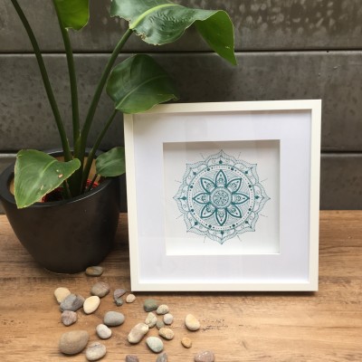 Metallic Turquoise Medium Mandala